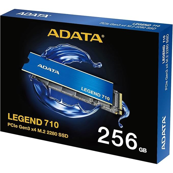 SSD Adata Legend 710 256gb NVMe M.2 2280 (Leitura Até 2100MB/s e Gravação Até 1000MB/s)