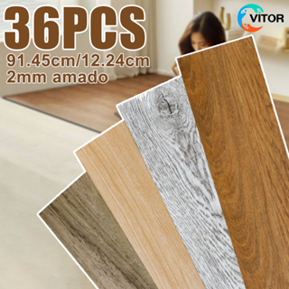 Adesivo de Piso Madeira Autocolante 24 ou 36 Peças Antiderrapante Lavável para Sala Quarto Cozinha VITOR em Oferta na Shopee