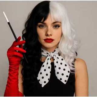 Kit Fantasia Cruella de Vill Luxo em Oferta na Shopee