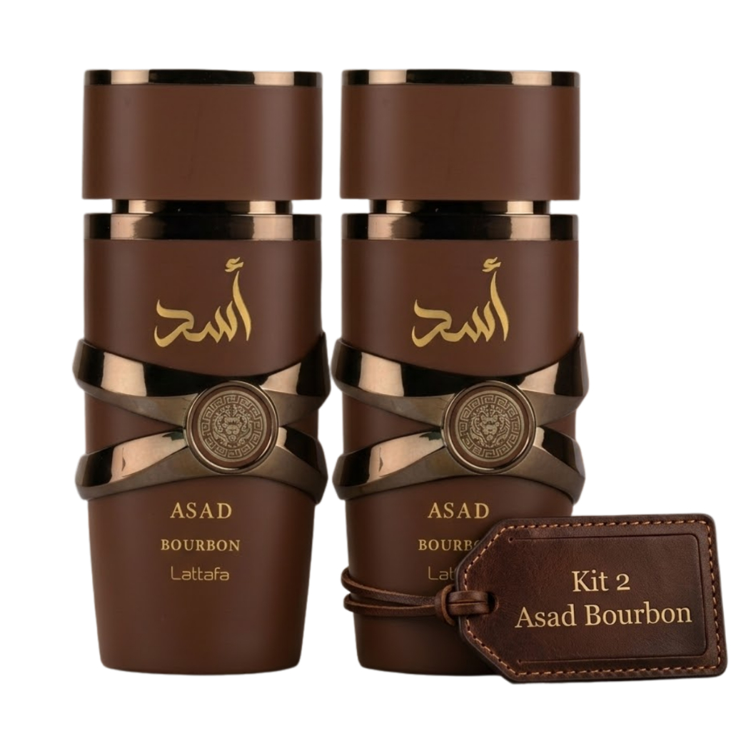 Kit De 01 Até 02 Perfumes Asad Bourbon Lattafa Masculino Alta Fixação Fragrância Árabe Importada