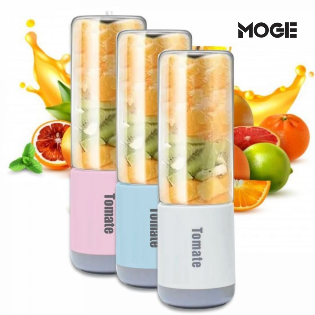 Mini Liquidificador Portátil Vidro 6 Lâminas Recarregável USB | Maz-007 em Oferta na Shopee