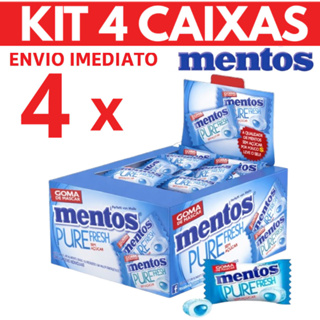 Chiclete Mentos Pure Fresh Kit 4 Caixas 240 Gomas Sem Açúcar em Oferta na Shopee