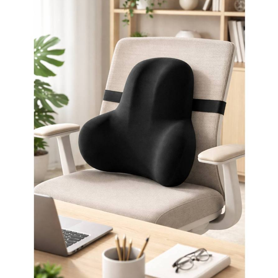 Almofada Lombar Para Carro Cadeira Banco com Espuma de Memória Ergonômico - Envio 24Hrs!!