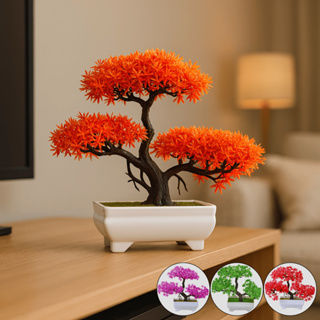 Árvore Bonsai Com Vaso Planta Artificial Para Sala Decorações Pinho Japonês Natural Barba de Dragão em Oferta na Shopee