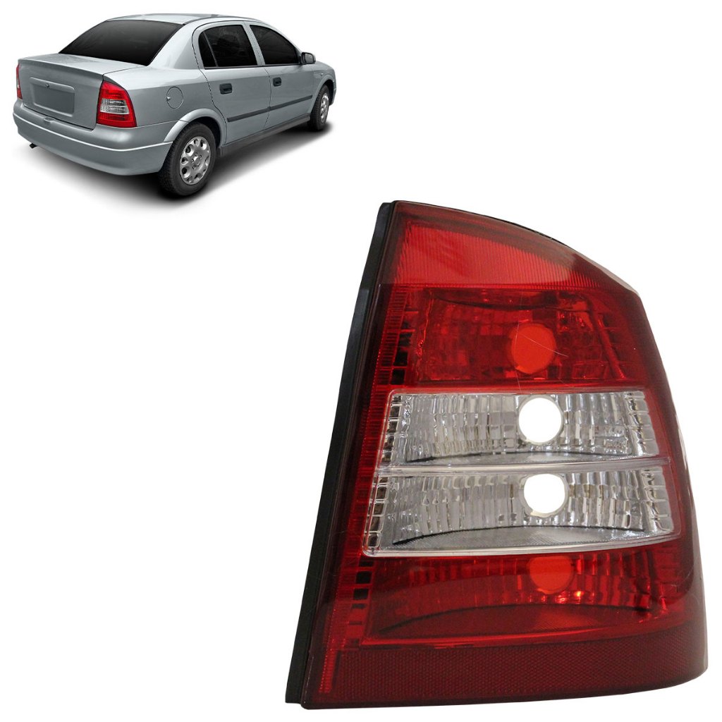 Lanterna Traseira Chevrolt Astra Sedan 1998 1999 2000 2001 2002 Bicolor Lente Lisa Acrilico