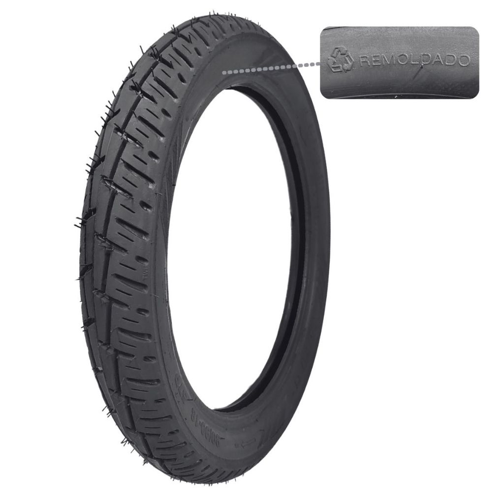 PNEU TRASEIRO MOTO 90/90-18 CG 125 150 CARGO KS ES ESD HONDA