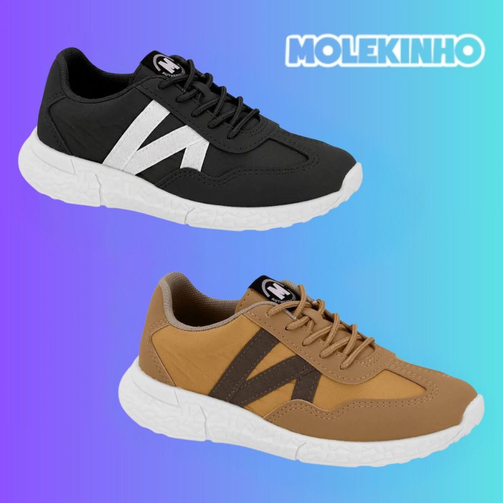 Tênis Molekinho Infantil Menino Casual Original Conforto Esportivo Escola Passeio | Lançamento !