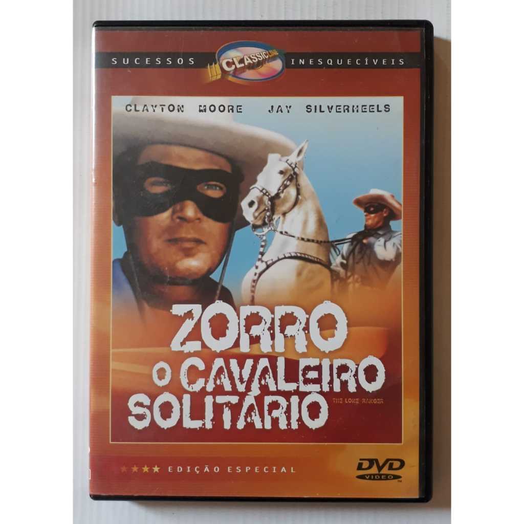 Dvd Zorro O Cavaleiro Solitário (1956) - Clayton Moore - Original Usado