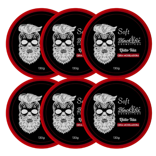 Cera Pomada Modeladora Soft Efeito Teia 130g - Black Fix - 06 Unidades