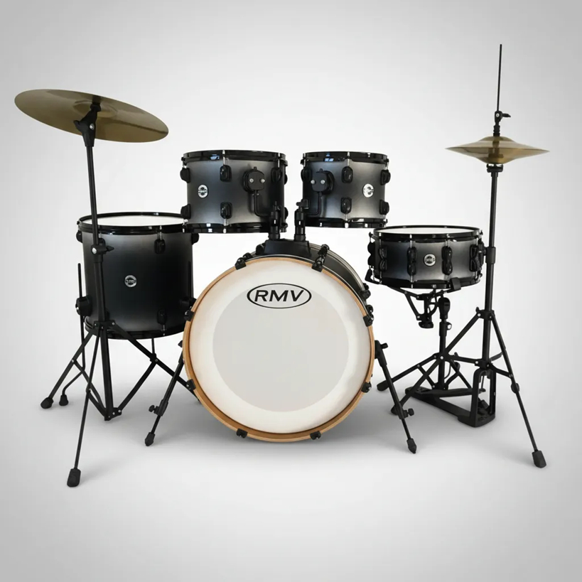 Bateria Rmv Infinity 20 Adultos Com Prato e Banco Prata