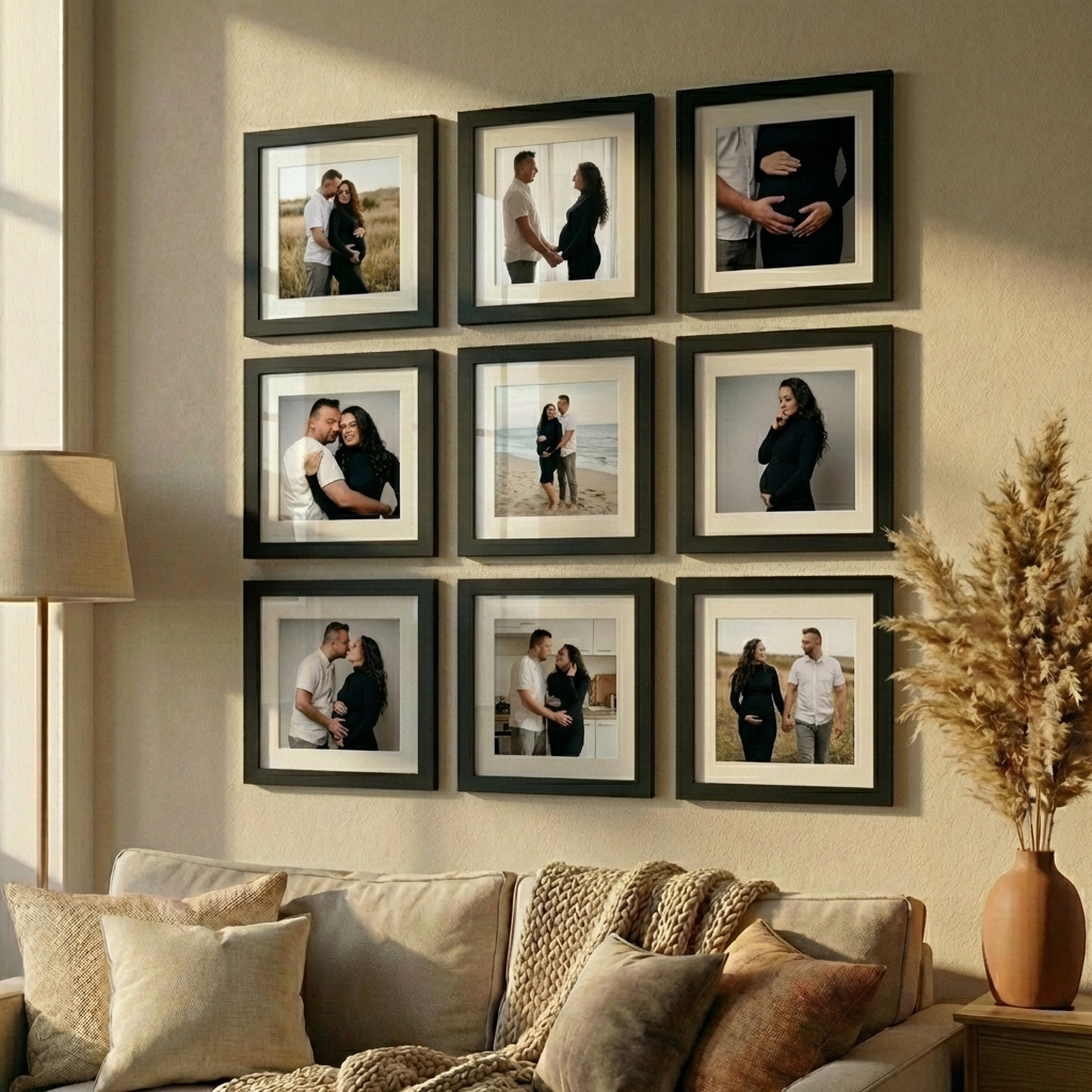 Kit 9 Quadros Fotos Decorativas Parede Sala Quarto Paspatur e Vidro Acrilico de Alta Qualidade. em Oferta na Shopee