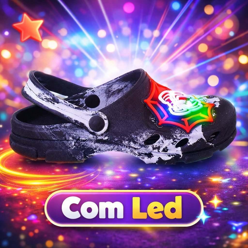 Sandália Babuche Infantil Meninos Masculino Confortável Aranha Com Led Colorido Luzinha em Oferta na Shopee