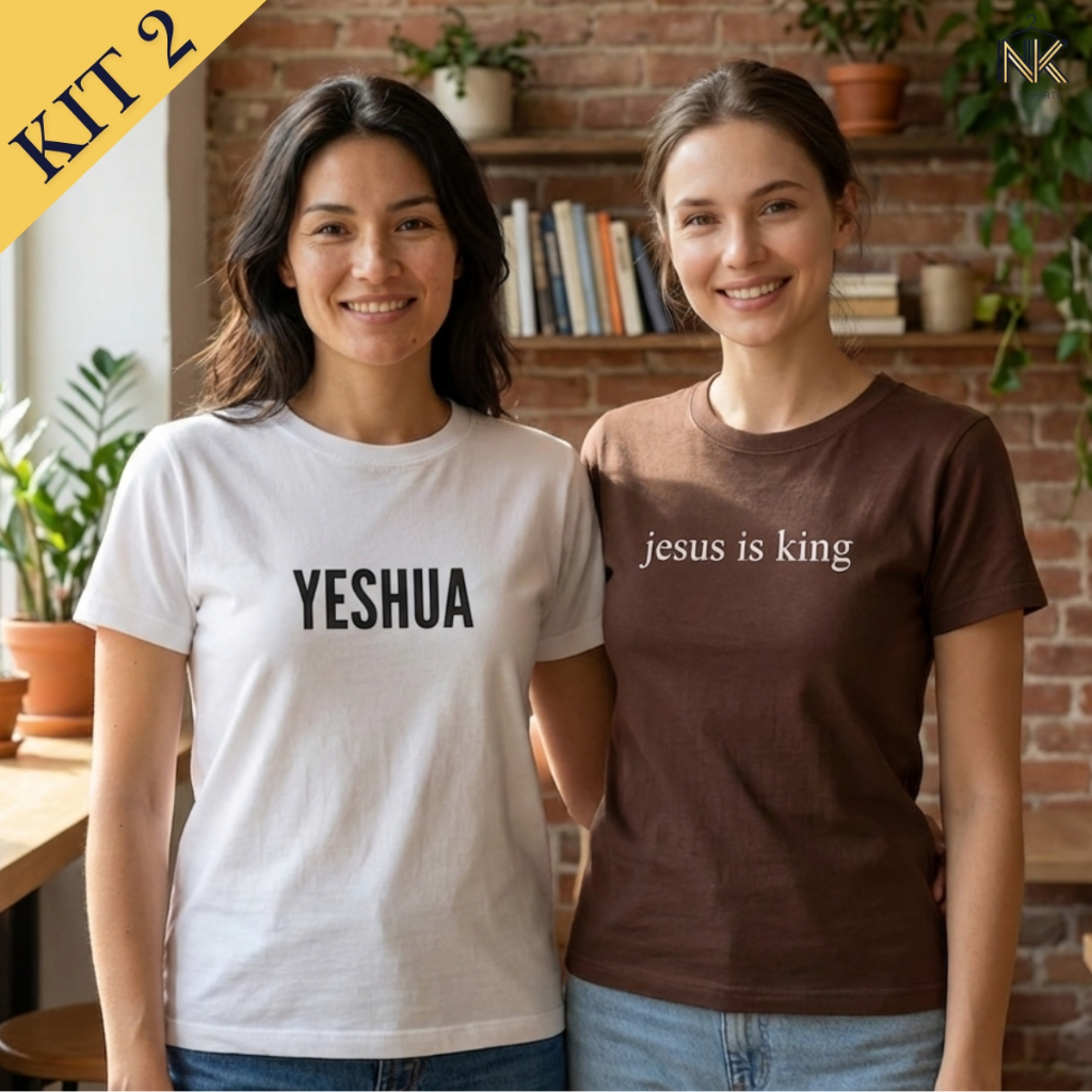 Kit 2 Blusa Feminina Algodao Penteado Frases Inspiradoras Conforto em Oferta na Shopee