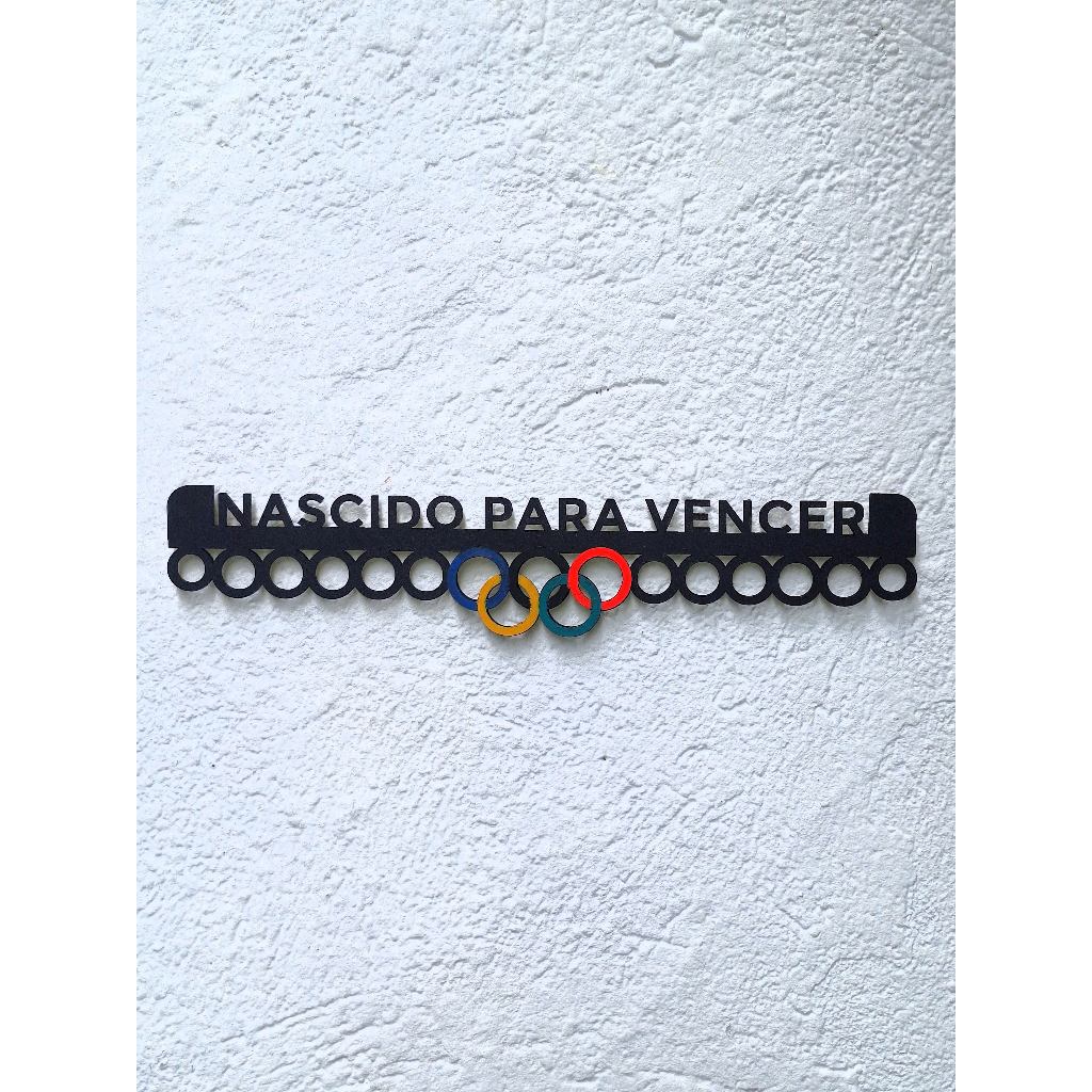 Suporte Porta Medalhas "Nascido Para Vencer" em MDF - Medalheiro - Atleta Exponha Suas Conquistas com Estilo!