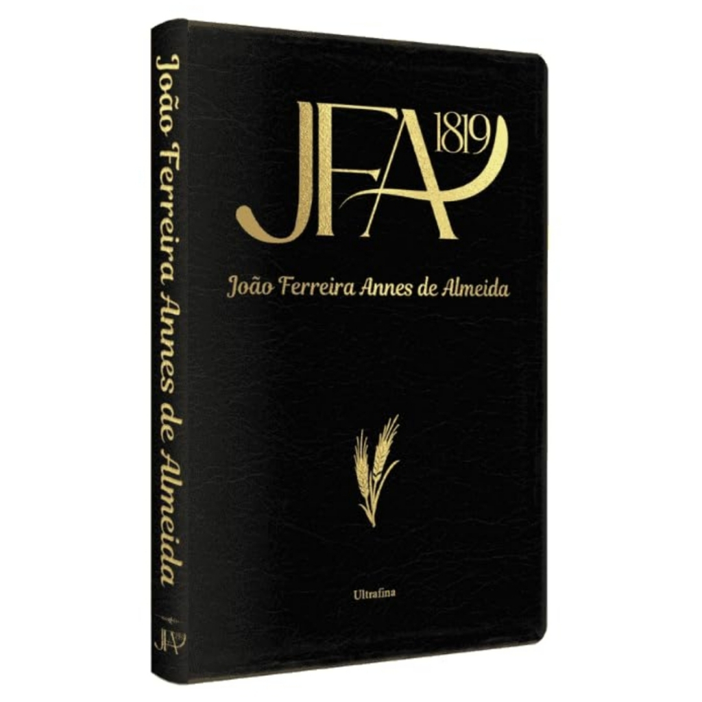 Bíblia Sagrada João Ferreira De Almeida 1819 Slim Ultrafina Capa Luxo Preta JFA em Oferta na Shopee