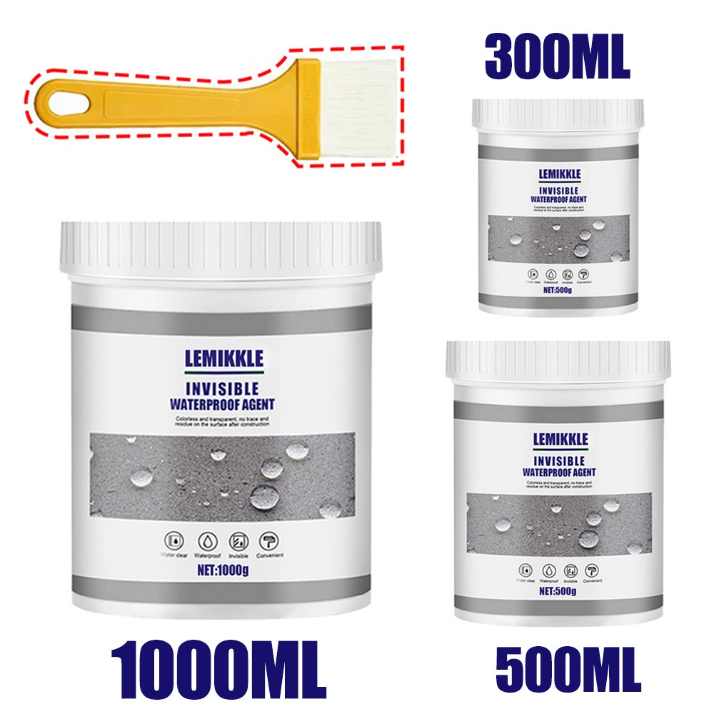 Invisível Impermeável 300ML/500ML/1000ML Agente De Revestimento Transparente Anti-Vazamento + brush em Oferta na Shopee