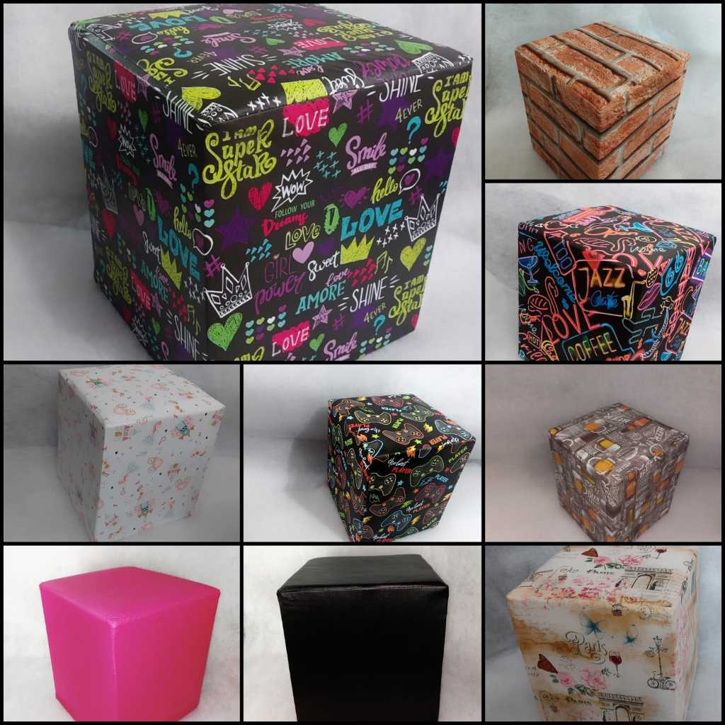 Puff Decorativo Sala, Quarto, Cozinha E Muito Mais em Oferta na Shopee