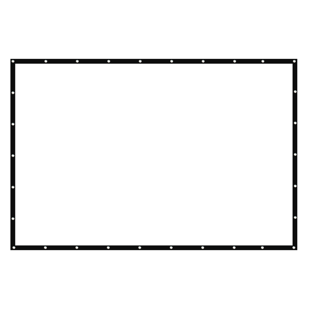 Tela de Projeção 70 Polegadas Dobrável 16:9 com Ilhós Ideal para Projetores 4K e Full HD1,00 X 1.35CM