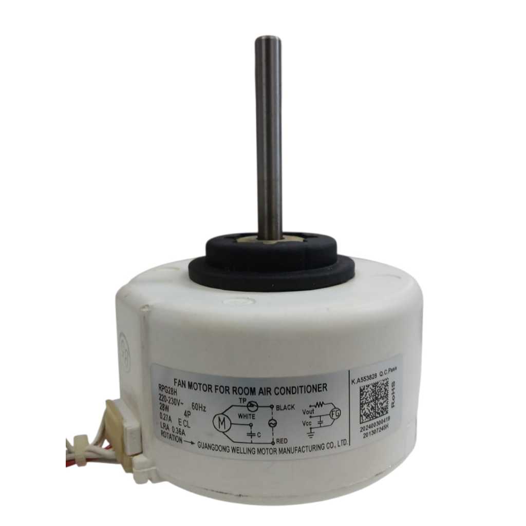 Motor Ventilador da Evaporadora Midea 18000 RPG28H 42LUCC18C5 42MKCA18M5