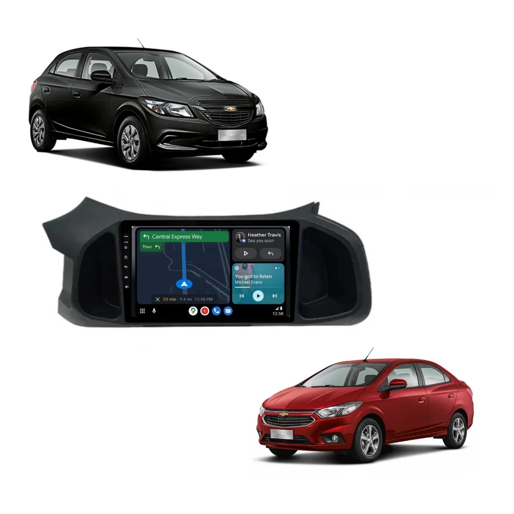Kit Multimídia Onix Prisma 2013 / 2019 LS Joy Pol Android Carplay Gps 2/32GB - Roadstar 915BR