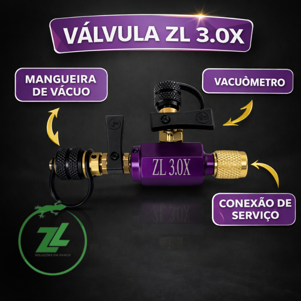 Válvula Otimizadora para Vacuômetro ZL3.0x 1/4 - Gás R22 - R134a