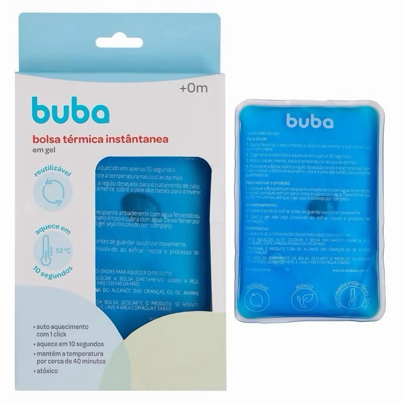 Bolsa Térmica Buba Alivio Cólicas e Dores Instantânea Gel Autoaquecimento em Oferta na Shopee