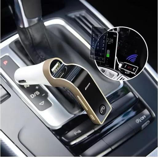 Carregador para carro, Veicular Bluetooth, FM transmissor G7SD, USB