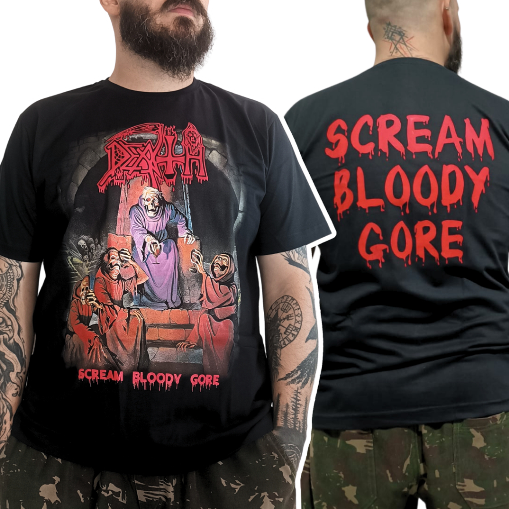 Camiseta Death - Scream Bloody Gore em Oferta na Shopee