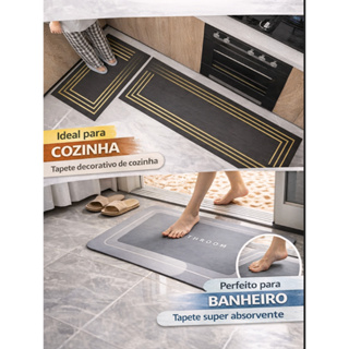 Tapete Antiderrapante de Banheiro Super Absorvente Secagem Rápida Chuveiro Cozinha Varanda em Oferta na Shopee