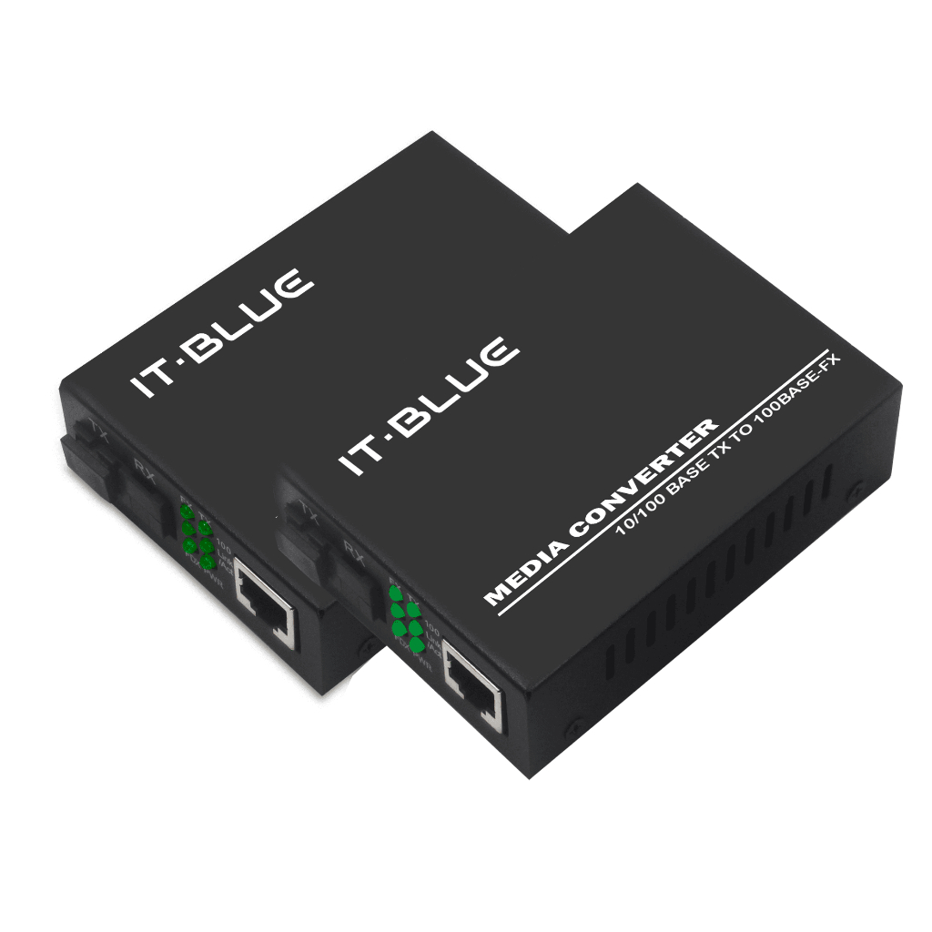 Par Conversores Mídia Fibra Óptica Rj45 10/100mbps A/b 20km