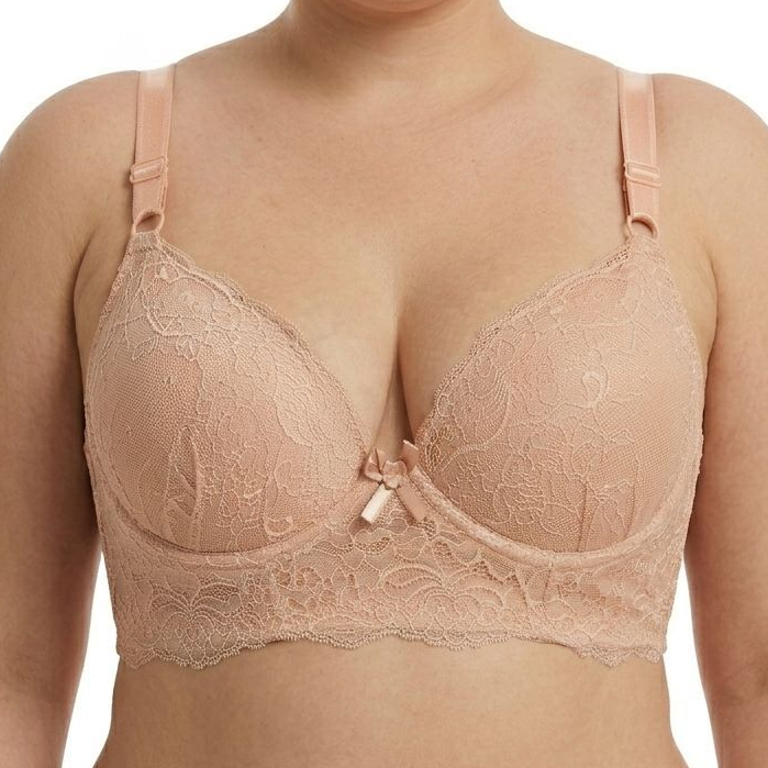 Sutiã em Renda com Bojo e Aro Reforçado Alças Grossas Regulagem em Metal Confortável e Ajustável