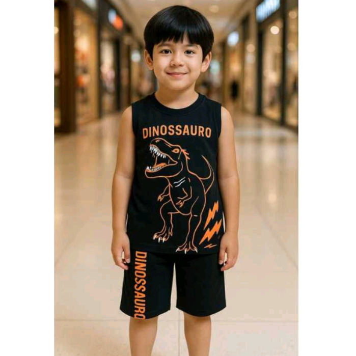 Conjunto Infantil Menino Temático Camiseta e Short Roupa Infantil Verão – Pronta Entrega