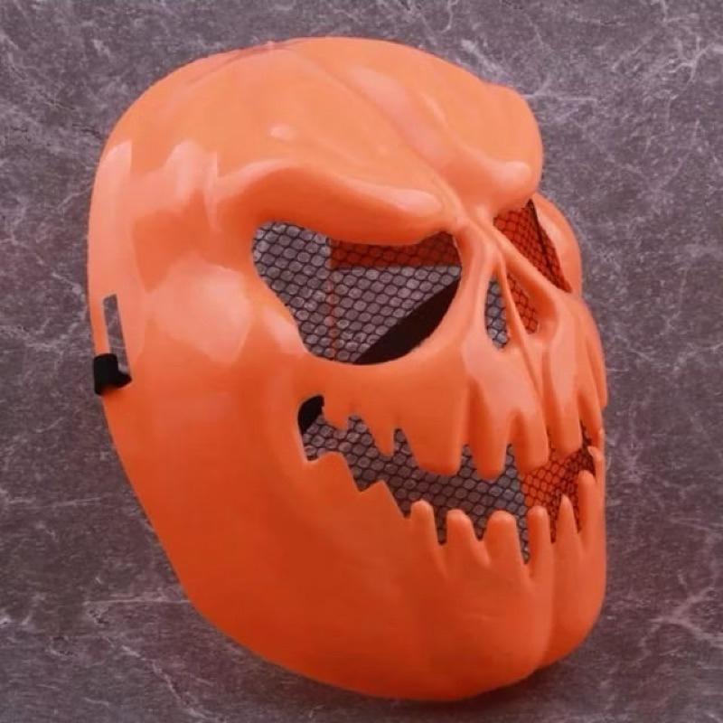 MÁSCARA ABÓBORA COM TELa | MATERIAL: PLÁSTICO | FESTA FANTASIA | HALLOWEEN | COSPLAY | PEGADINHA | TROLAGEM | BRINCADEIR