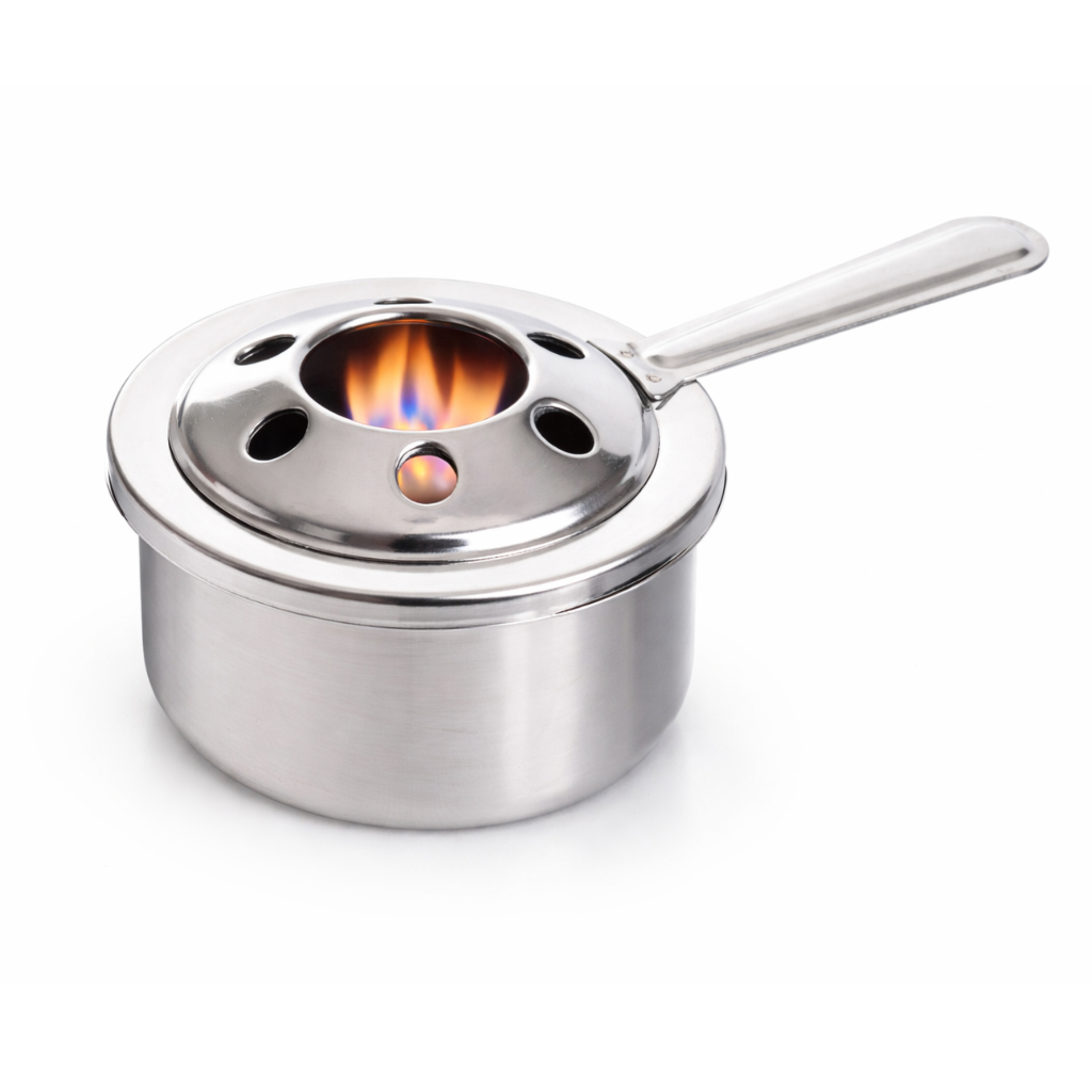 Queimador Fogareiro com Abafador Inox para Rechaud Fondue GRANDE