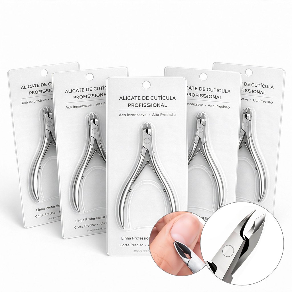Alicate Removedor Cutícula Cortador Afiado Unha Manicure Profissional Original Em Aço Inox em Oferta na Shopee