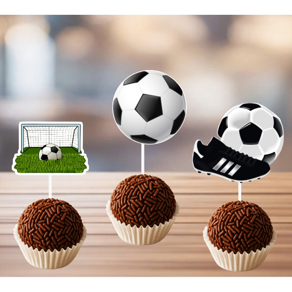 TAGS DOCINHOS FUTEBOL - BOLA - TOPPERS PARA DOCINHOS - TOPPER PARA BRIGADEIROS