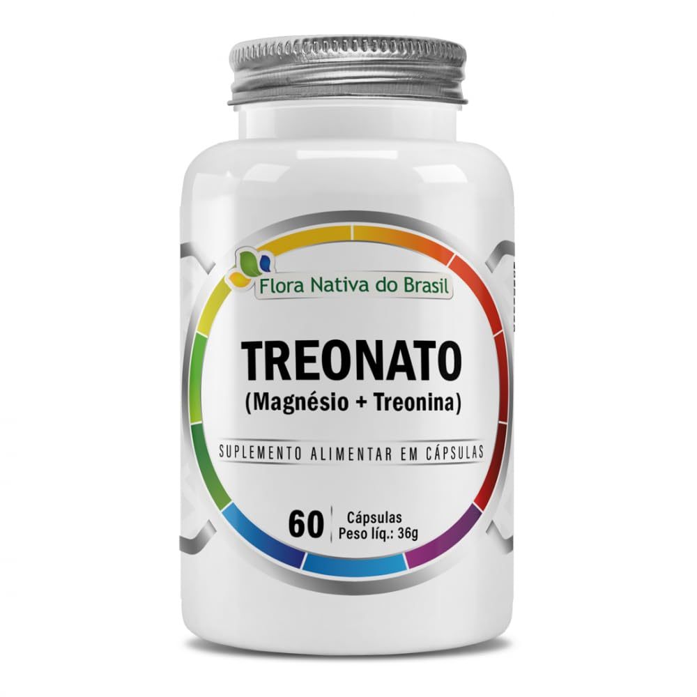 60 Cápsulas Magnésio L-Treonato Flora Nativa com Fórmula Completa