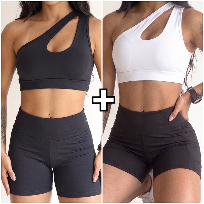 Kit 2 top gota com bojo removivel suplex unilateral academia