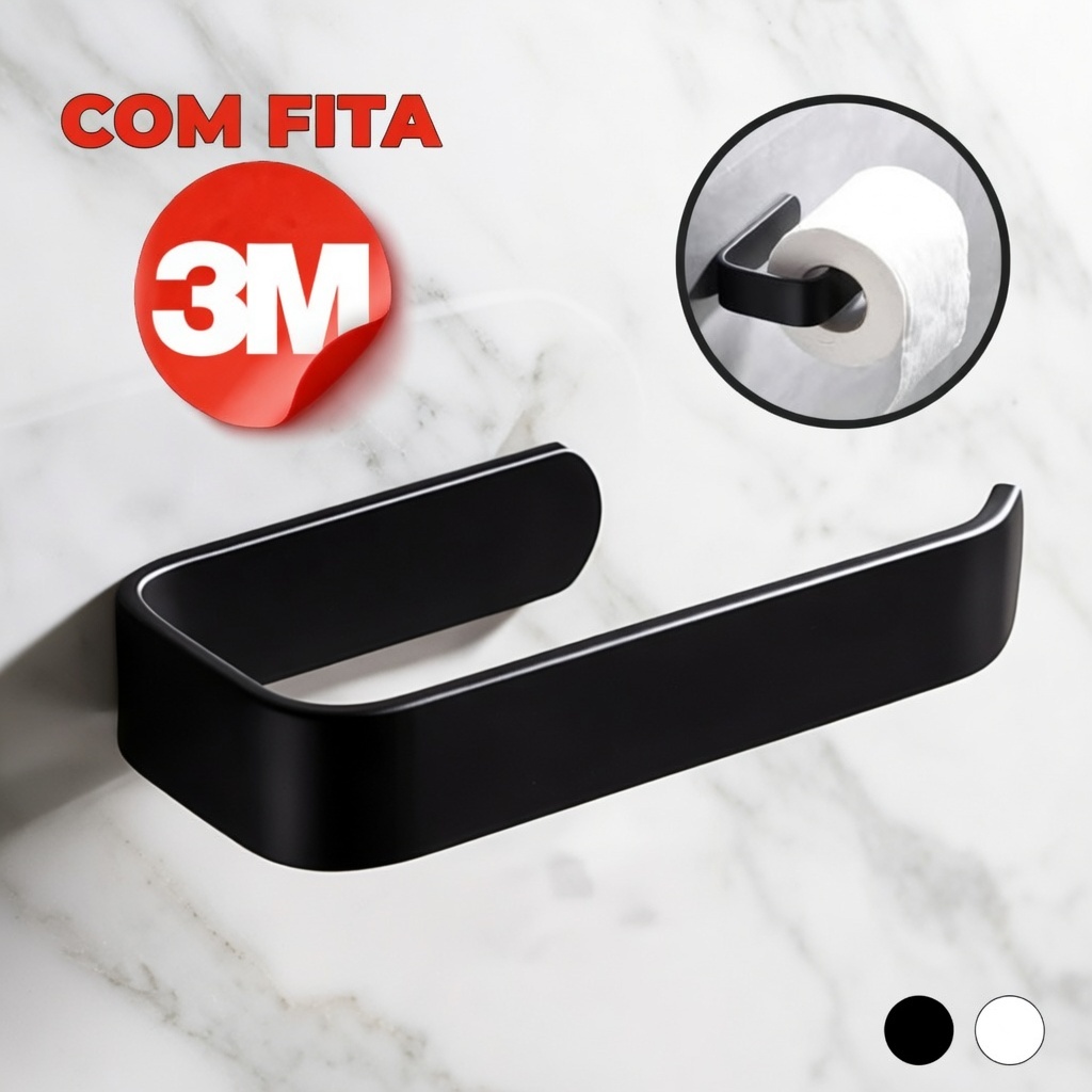 Suporte De Rolo De Papel Higiênico Acessórios Banheiro 3M Cola em Oferta na Shopee