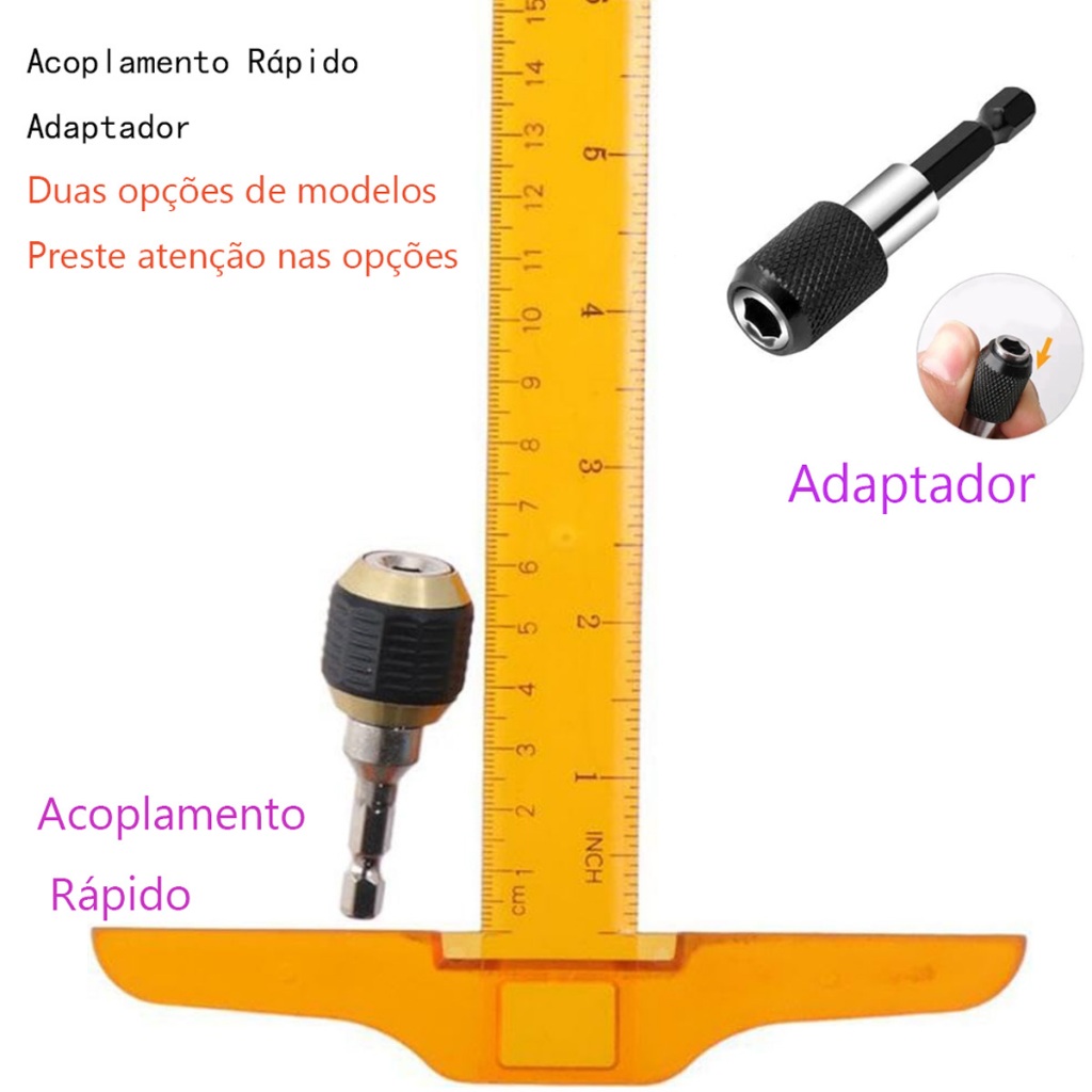 1PCS Acoplamento Rápido 24/60mm Broca Hexagonal Liberação Rápida Acessórios Ferramentas de Potência Adaptadores