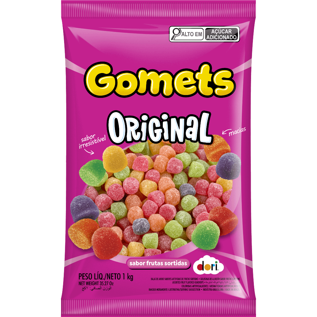 Balas de Goma/Jujuba - Gomets Sino Gum Drops - 1kg Gominha Dori - Lembrancinha/Festa em Oferta na Shopee