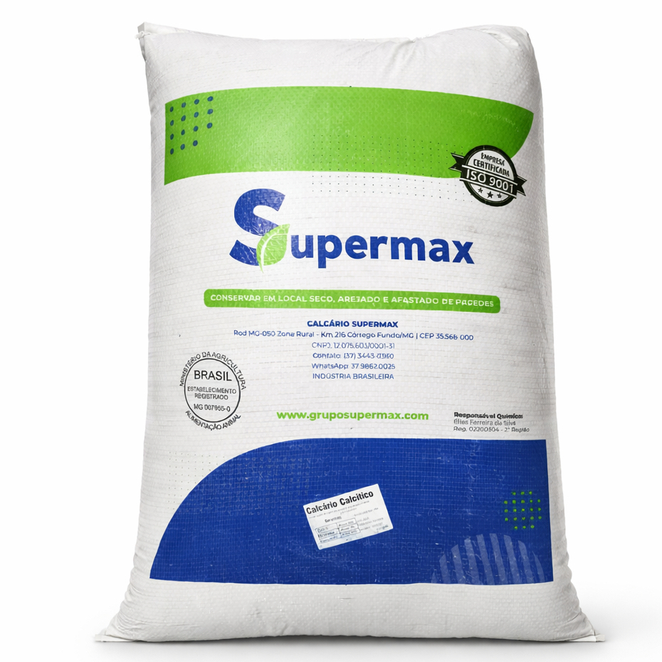 Calcário Calcítico Supermax 25kg Pureza para sua Terra e seus Animais - Promoção !