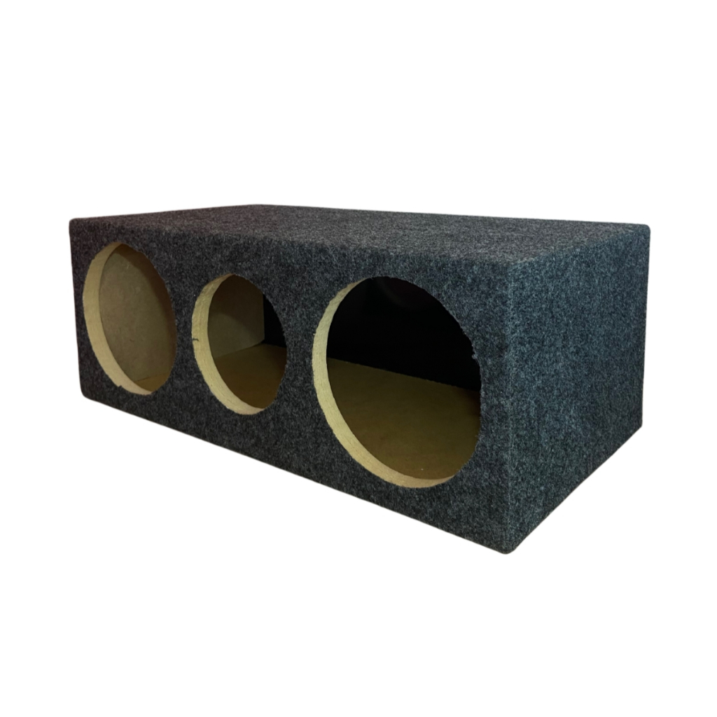 Caixa Corneteira Vazia 2 Corneta 1 Tweeter Bocal Longo/Curto De Som Mdf Automotivo