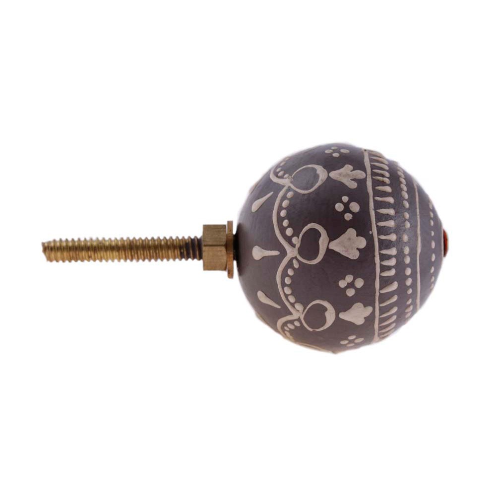 Puxador Decorativo Madeira Rústico Elegante Cômoda Môveis Pintado a Mão