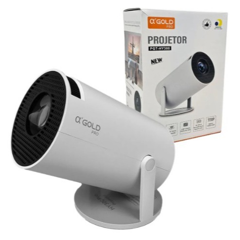 Projetor Portátil 5G Wi-Fi 6 A gold PGT-HY300 Bluetooth 5.0 Android 11 4K 720P Full HD Pojeta 130" Original