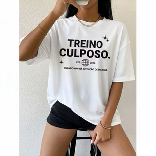 Camiseta Camisa Tshirt Treino Culposo Versão 2026 Academia Musculação Fitness Oversized CAMINHADA.