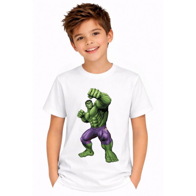 Camiseta Infantil super Hulk  verde filme menino  herói menino algodao juvenil  crianças tamanho do 2 ao 14