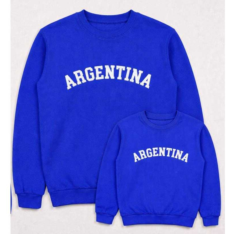 KIT MOLETOM PAI E FILHO ARGENTINA COPA DO MUNDO 2026 MAE E FILHO MAE E FILHA