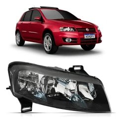 Farol Stilo 2001 2002 2003 2004 2005 2006 2007 Máscara Negra Com Moldura Fumê Elétrico Sem Auxiliar
