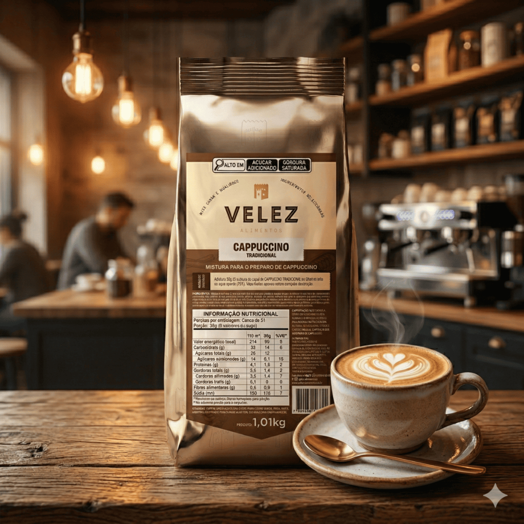 Cappuccino Velez 1kg Instantâneo Fácil Preparo Super Cremoso
